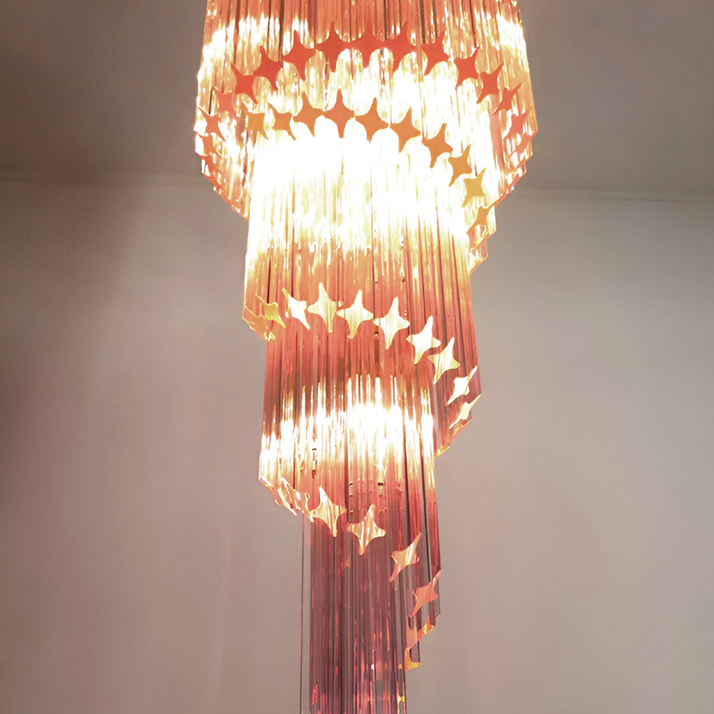 Скляна люстра Murano Spiral Prism