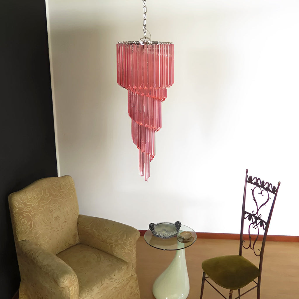 Скляна люстра Murano Spiral Prism