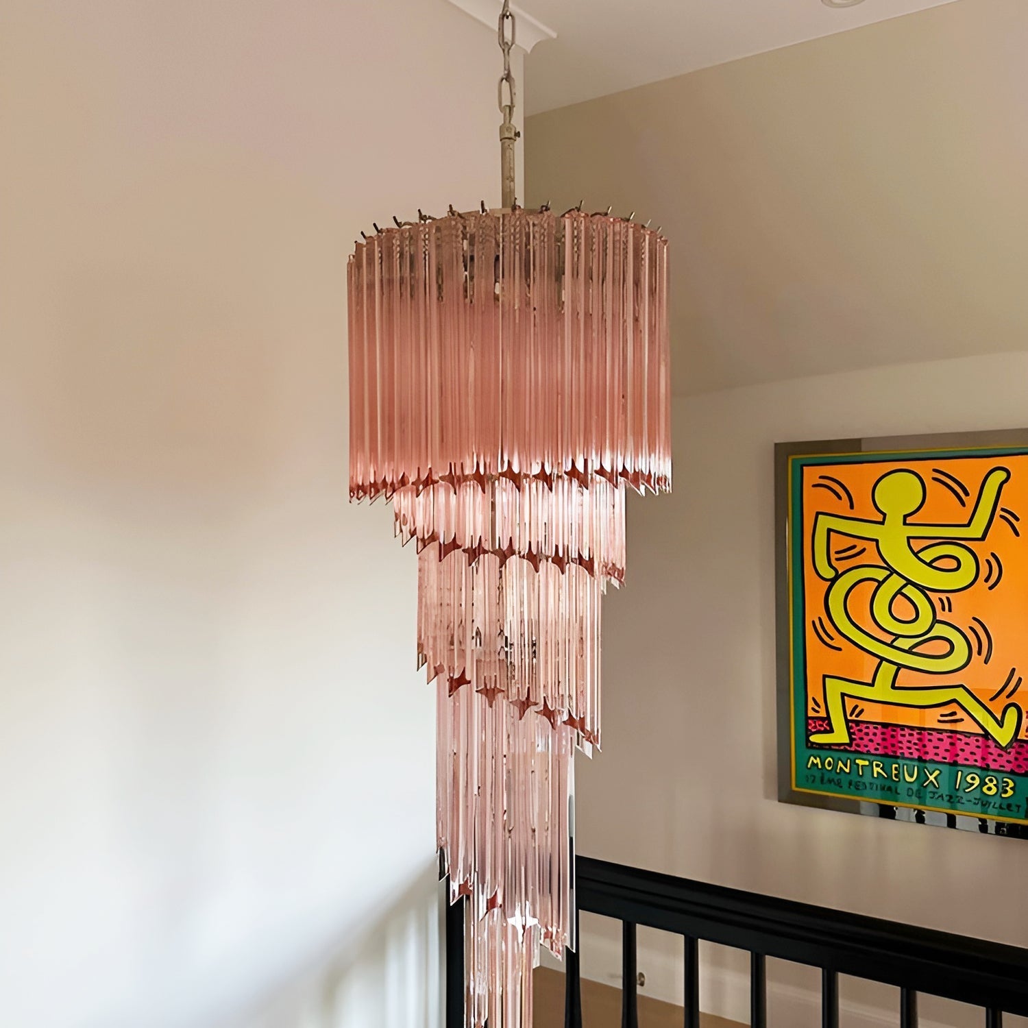 Скляна люстра Murano Spiral Prism