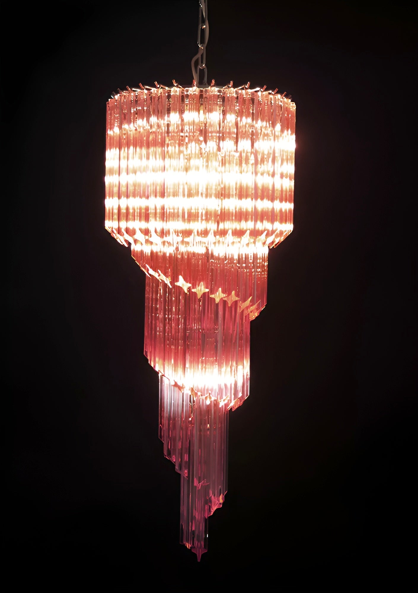 Скляна люстра Murano Spiral Prism