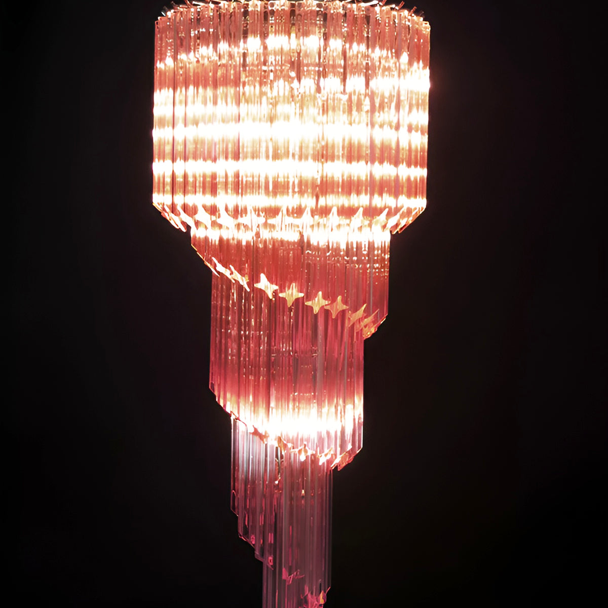 Скляна люстра Murano Spiral Prism