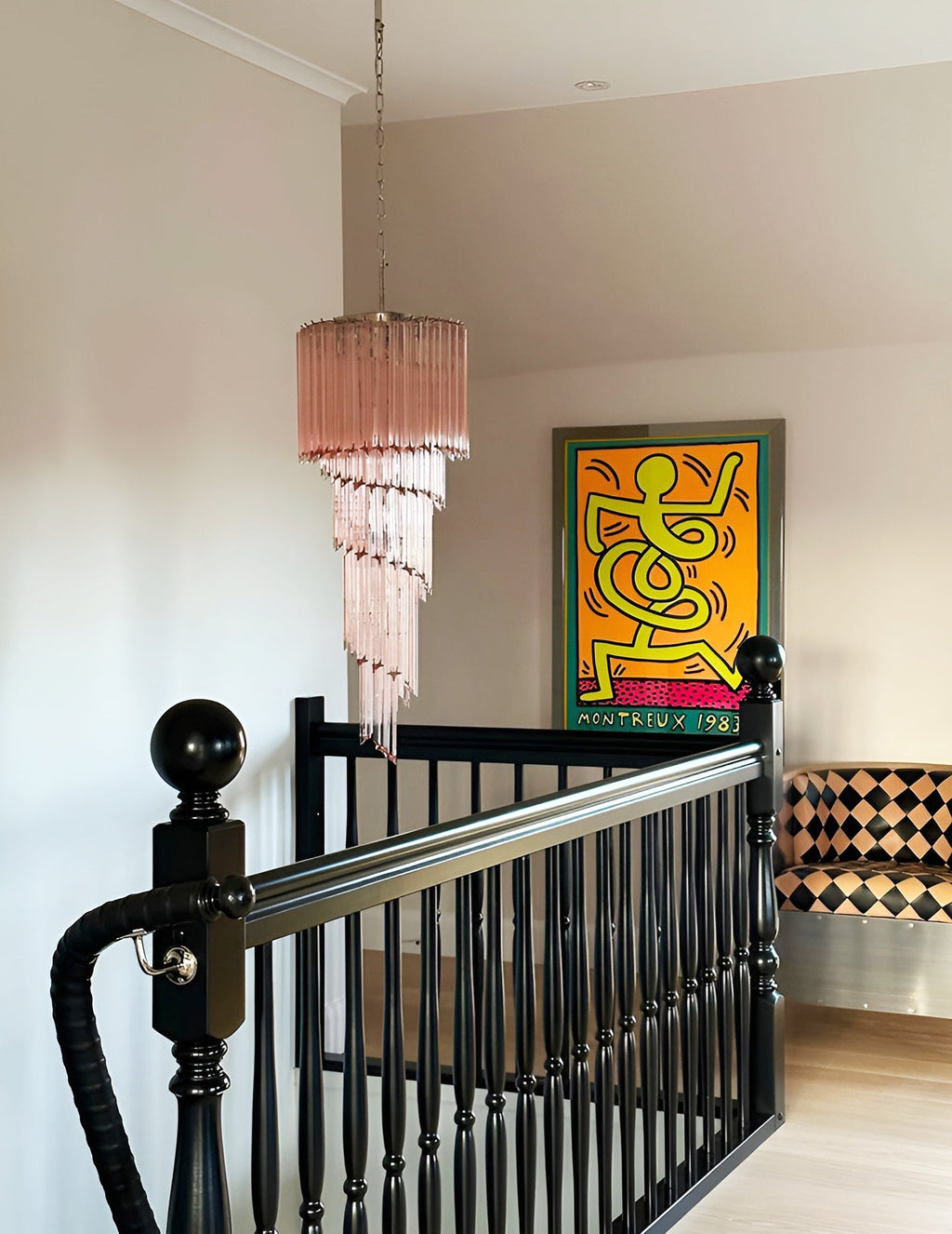 Скляна люстра Murano Spiral Prism