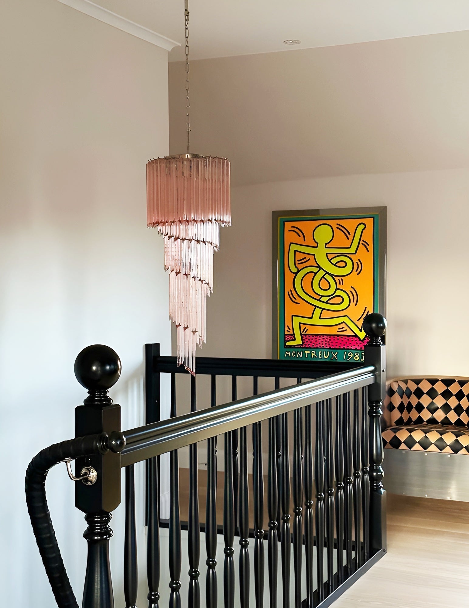 Скляна люстра Murano Spiral Prism