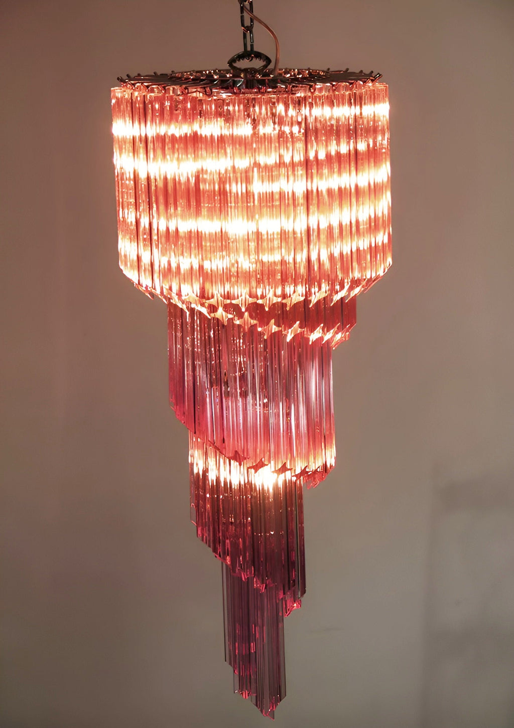 Скляна люстра Murano Spiral Prism