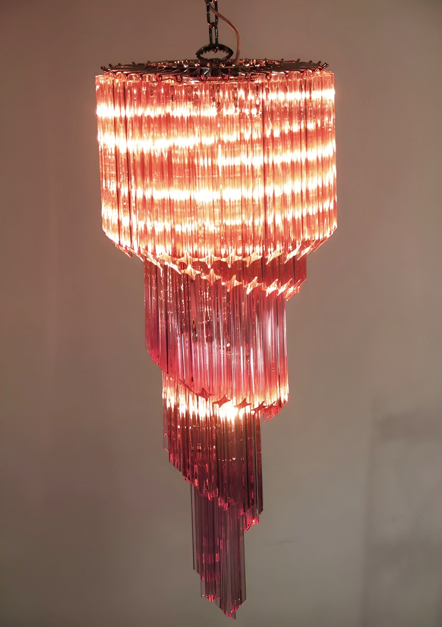 Скляна люстра Murano Spiral Prism