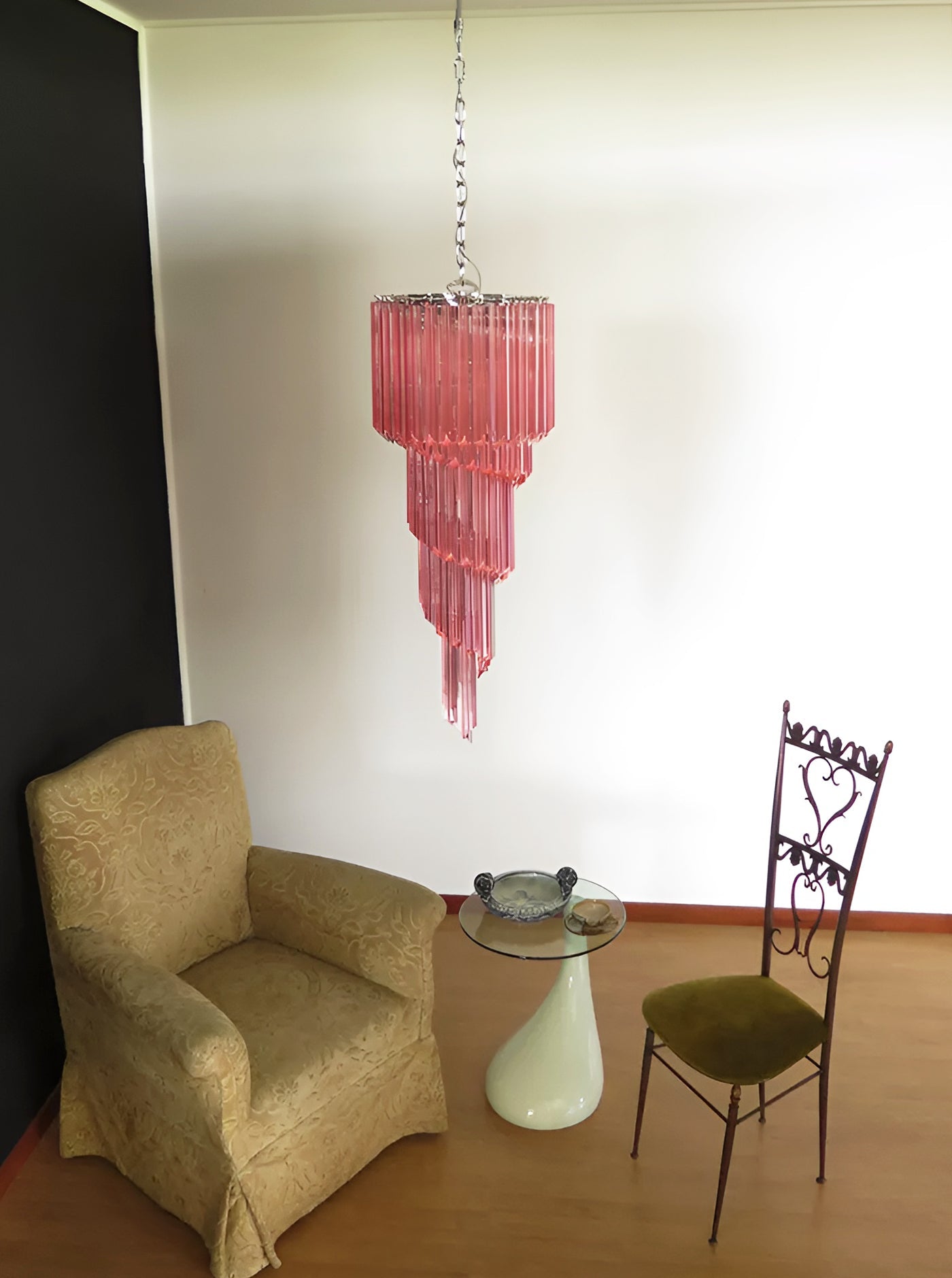 Скляна люстра Murano Spiral Prism