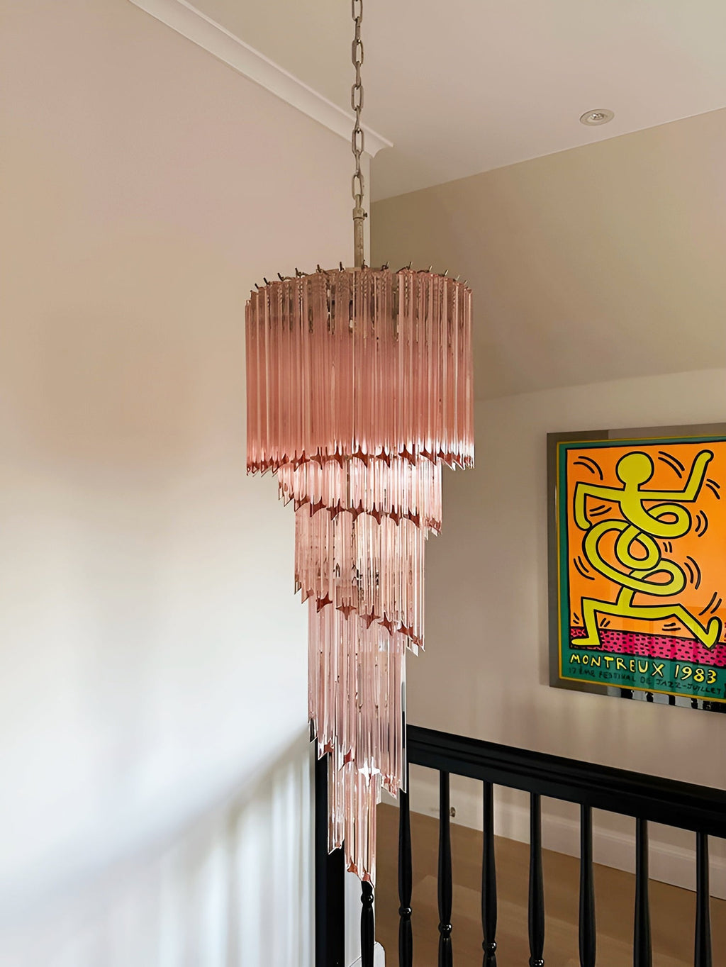 Скляна люстра Murano Spiral Prism
