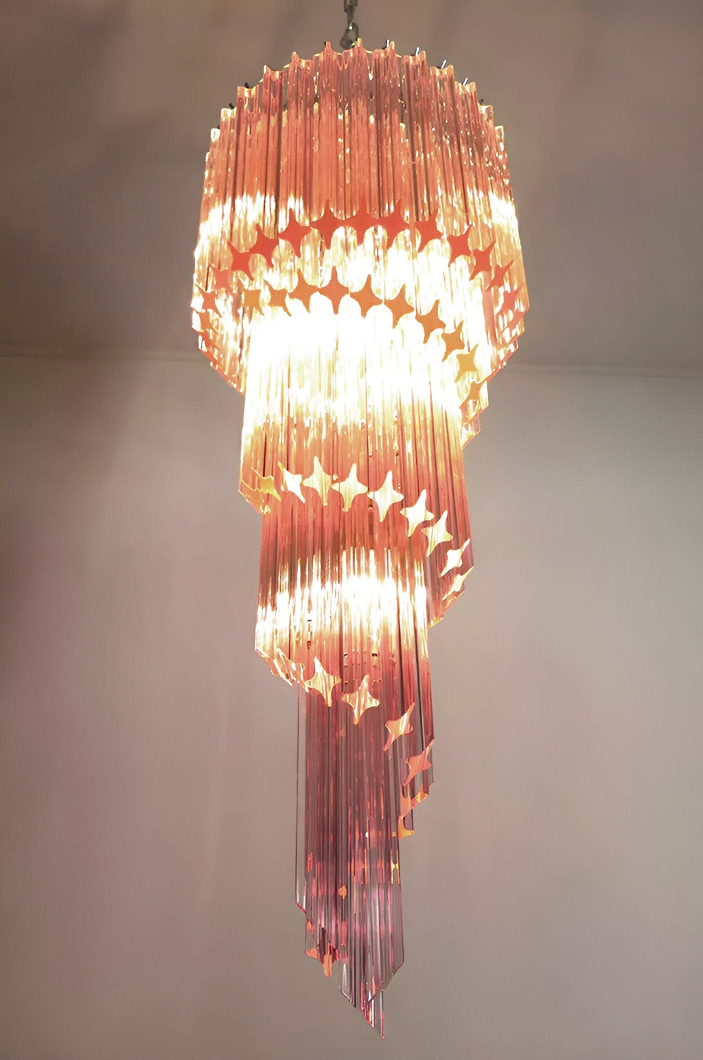 Скляна люстра Murano Spiral Prism