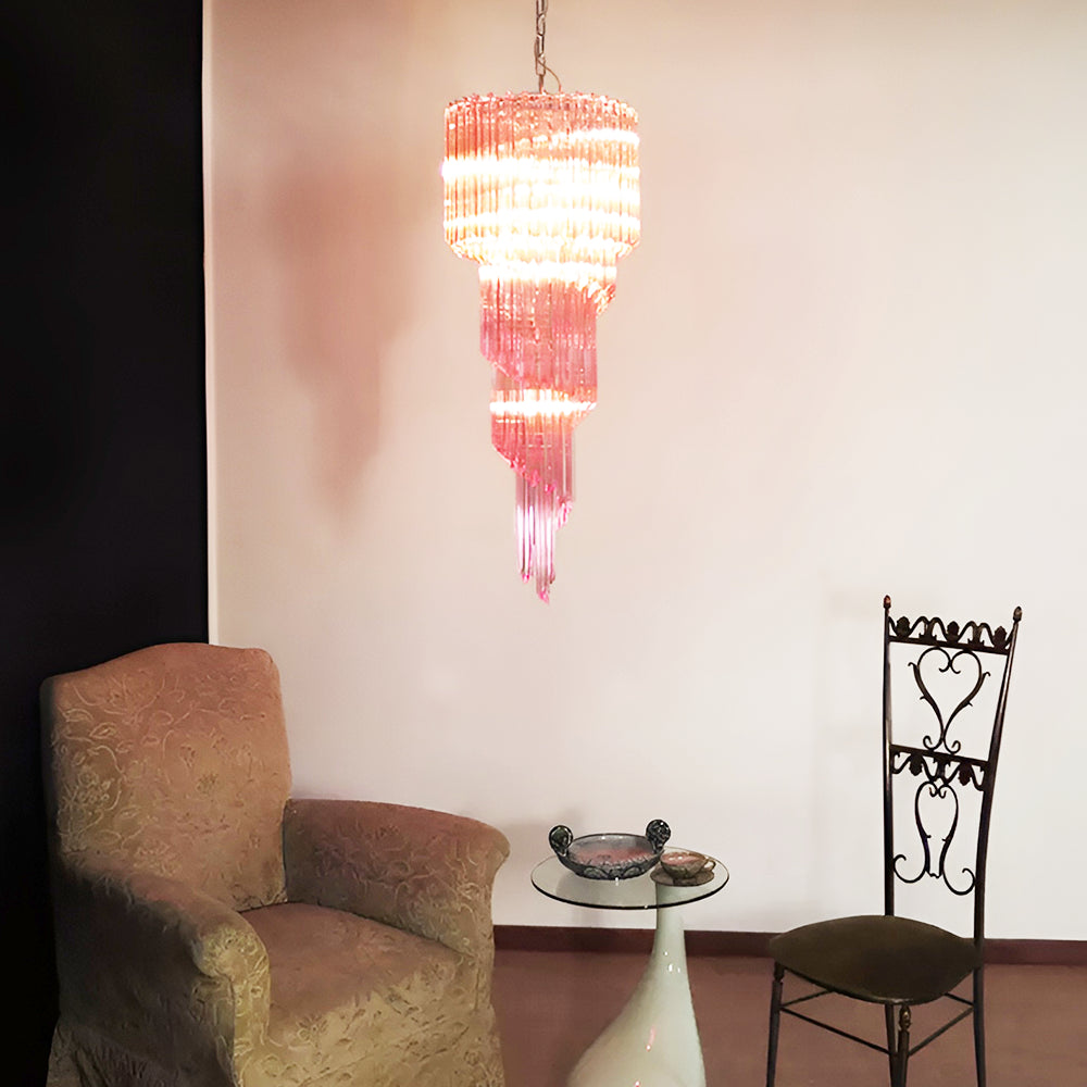 Скляна люстра Murano Spiral Prism