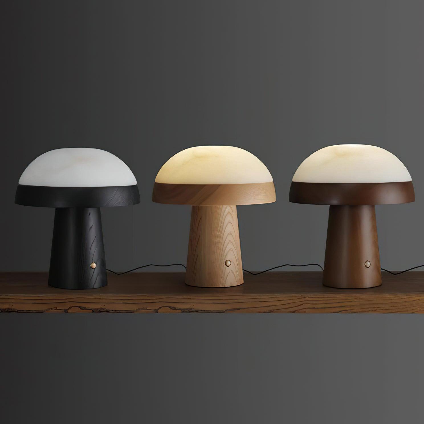 Mushroom Cloud Alabaster Table Lamp