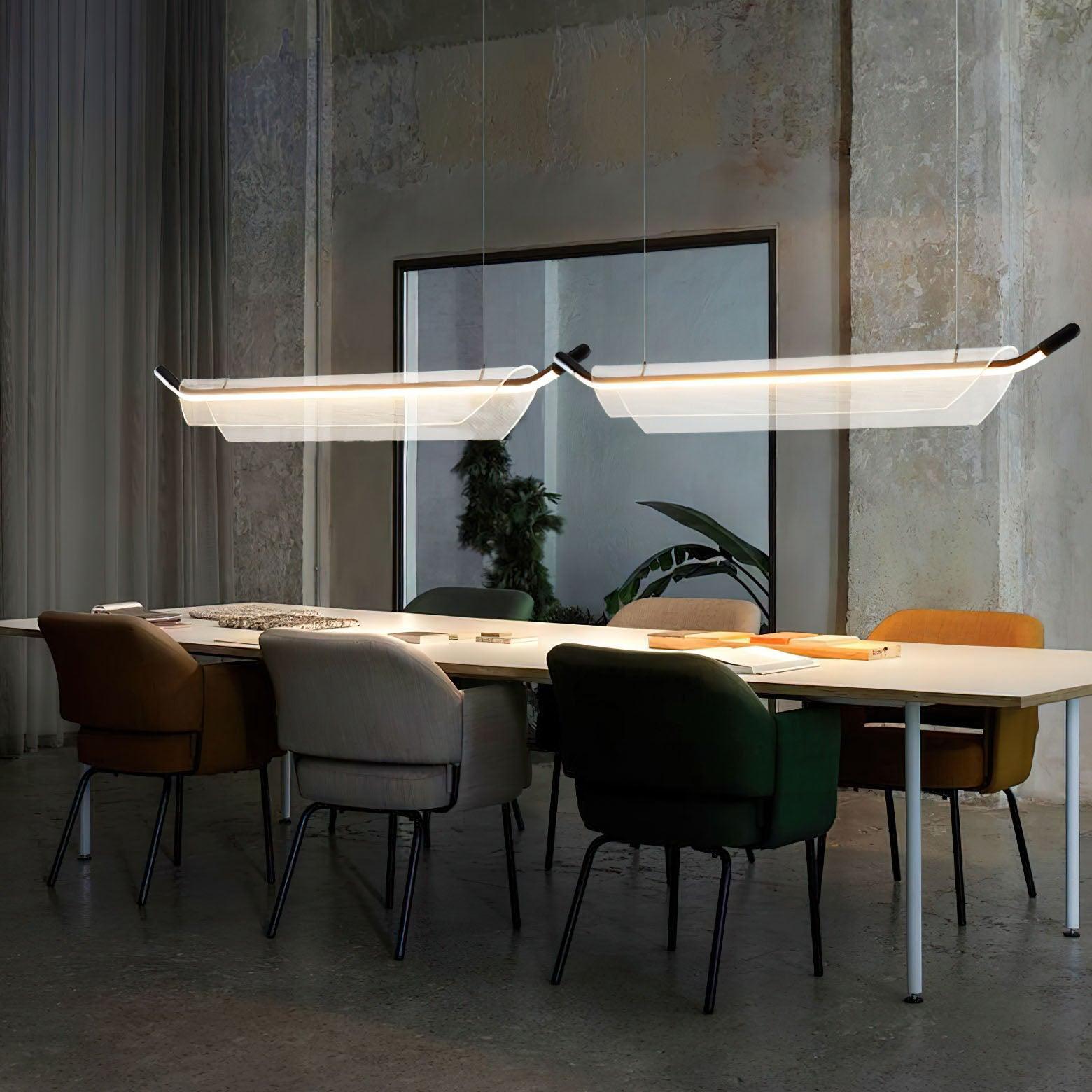 One Word Acrylic Pendant Light