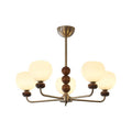 Orb Walnut Chandelier - Vakkerlight