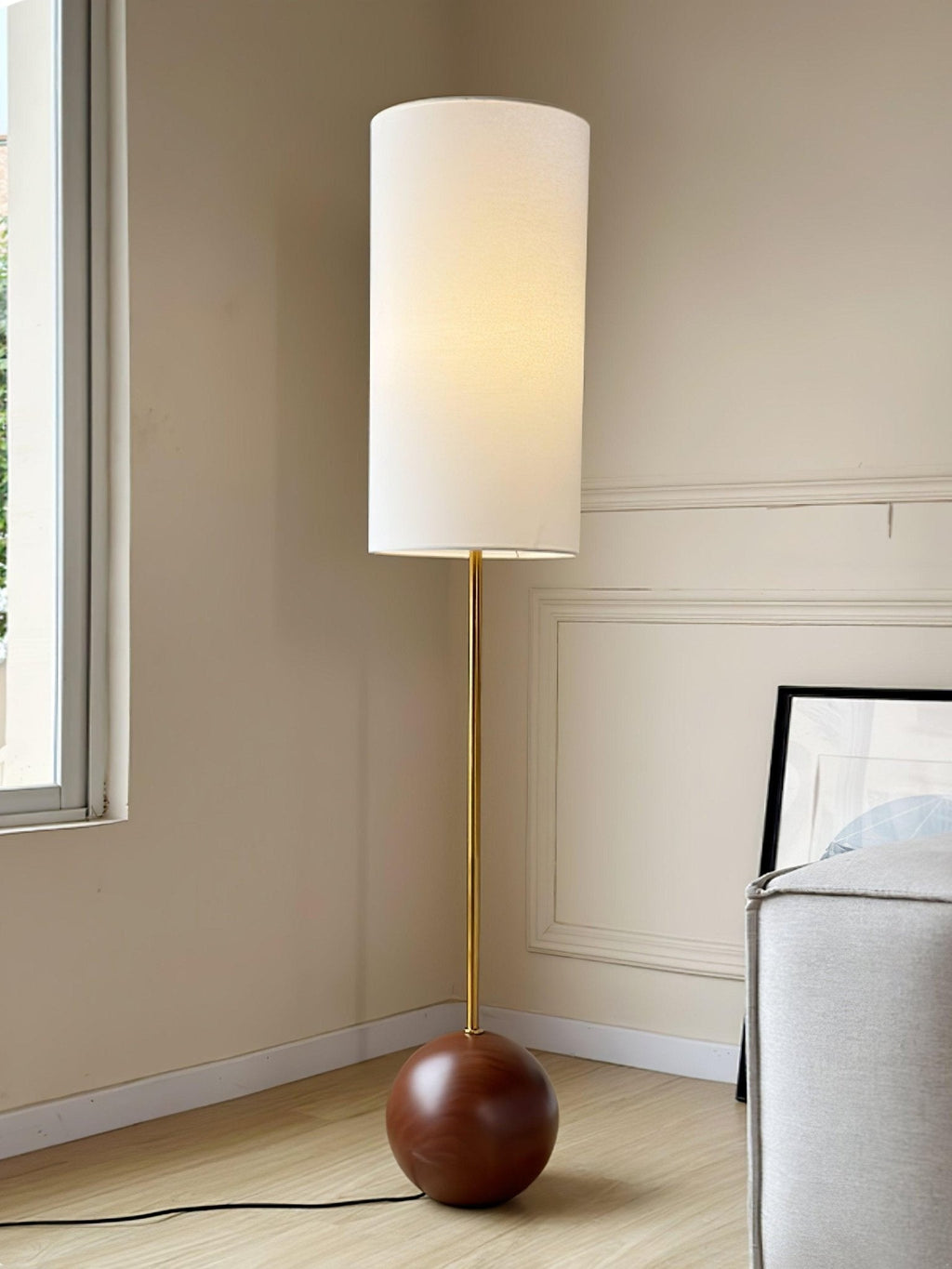 Підлоговий світильник Orbis Wooden Sphere