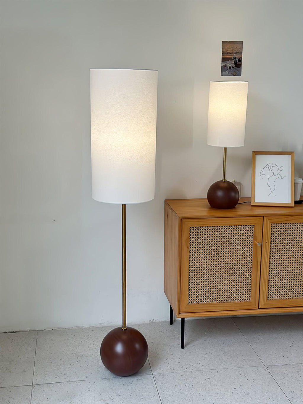 Підлоговий світильник Orbis Wooden Sphere