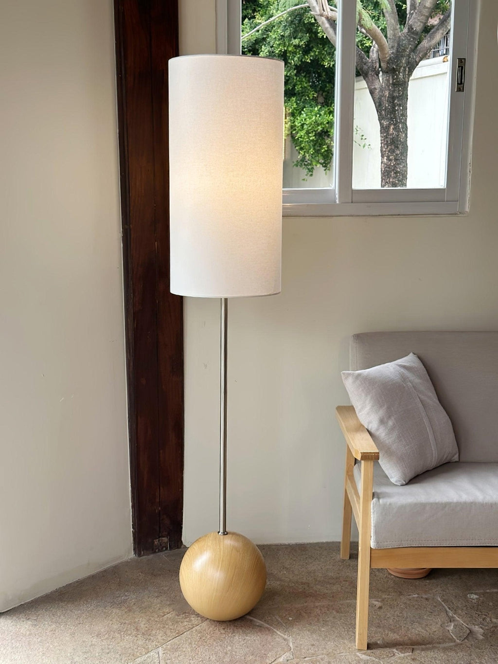 Підлоговий світильник Orbis Wooden Sphere
