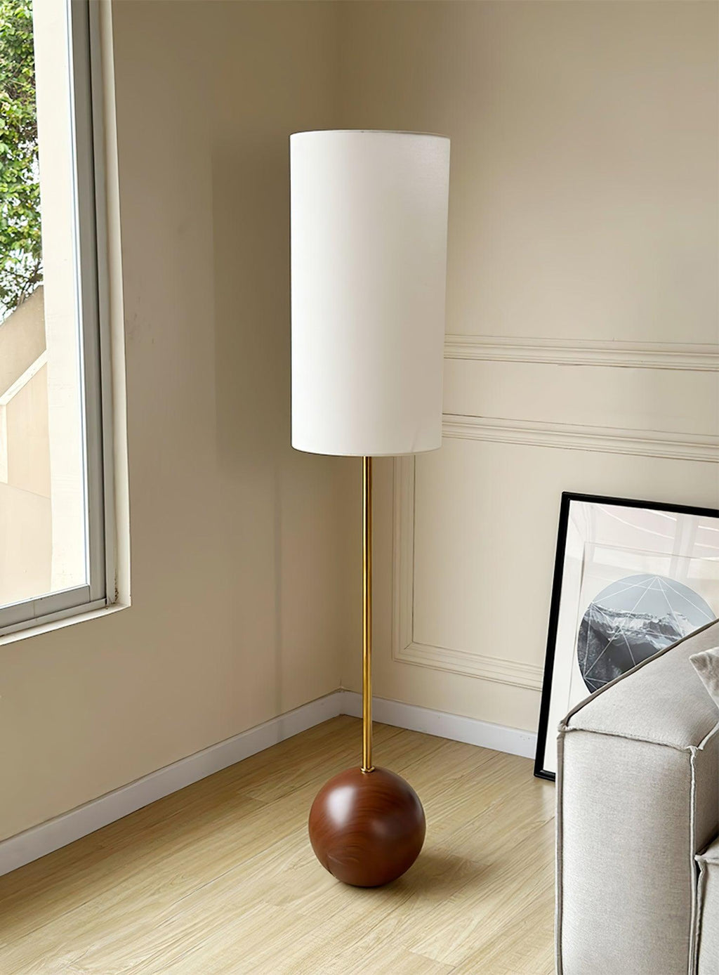 Підлоговий світильник Orbis Wooden Sphere