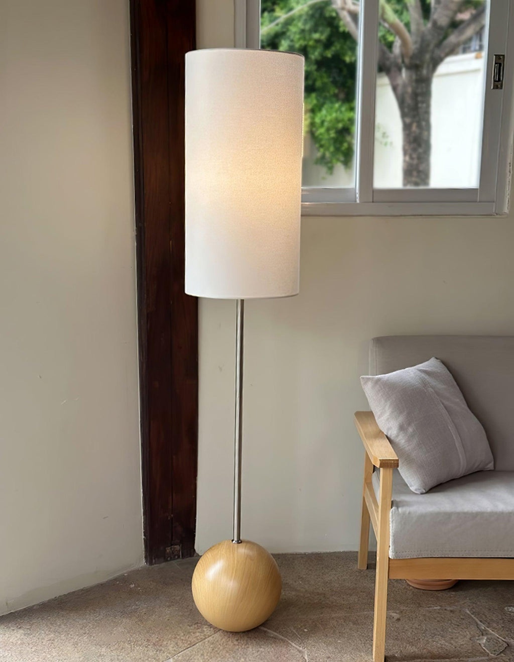 Підлоговий світильник Orbis Wooden Sphere