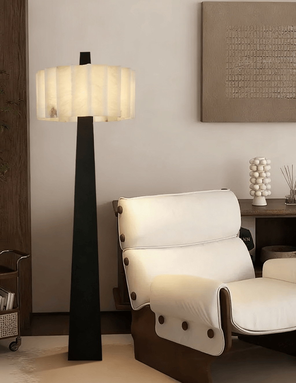Напольный светильник Origami Pleat Alabaster