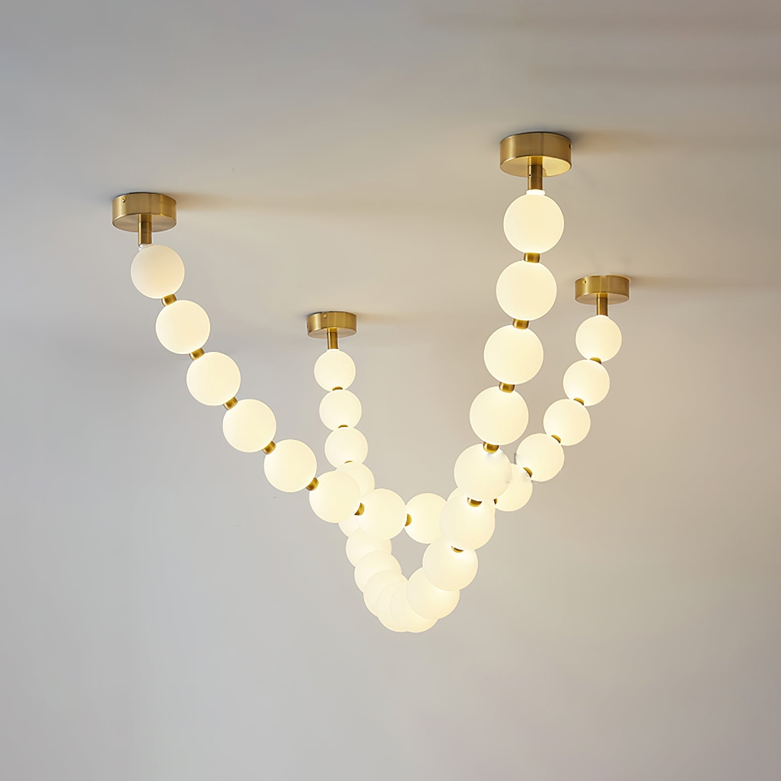 Pearl Necklace Balls Chandelier - DEPRIMO
