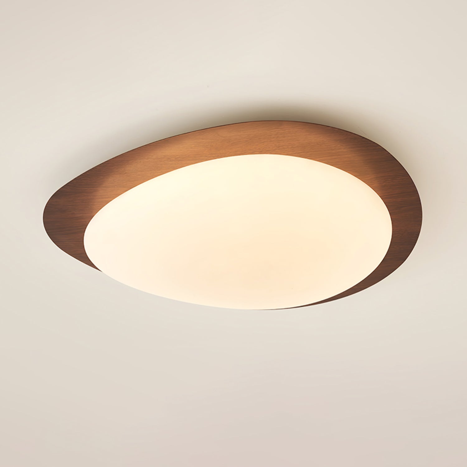 Pebble Walnut Ceiling Light - DEPRIMO