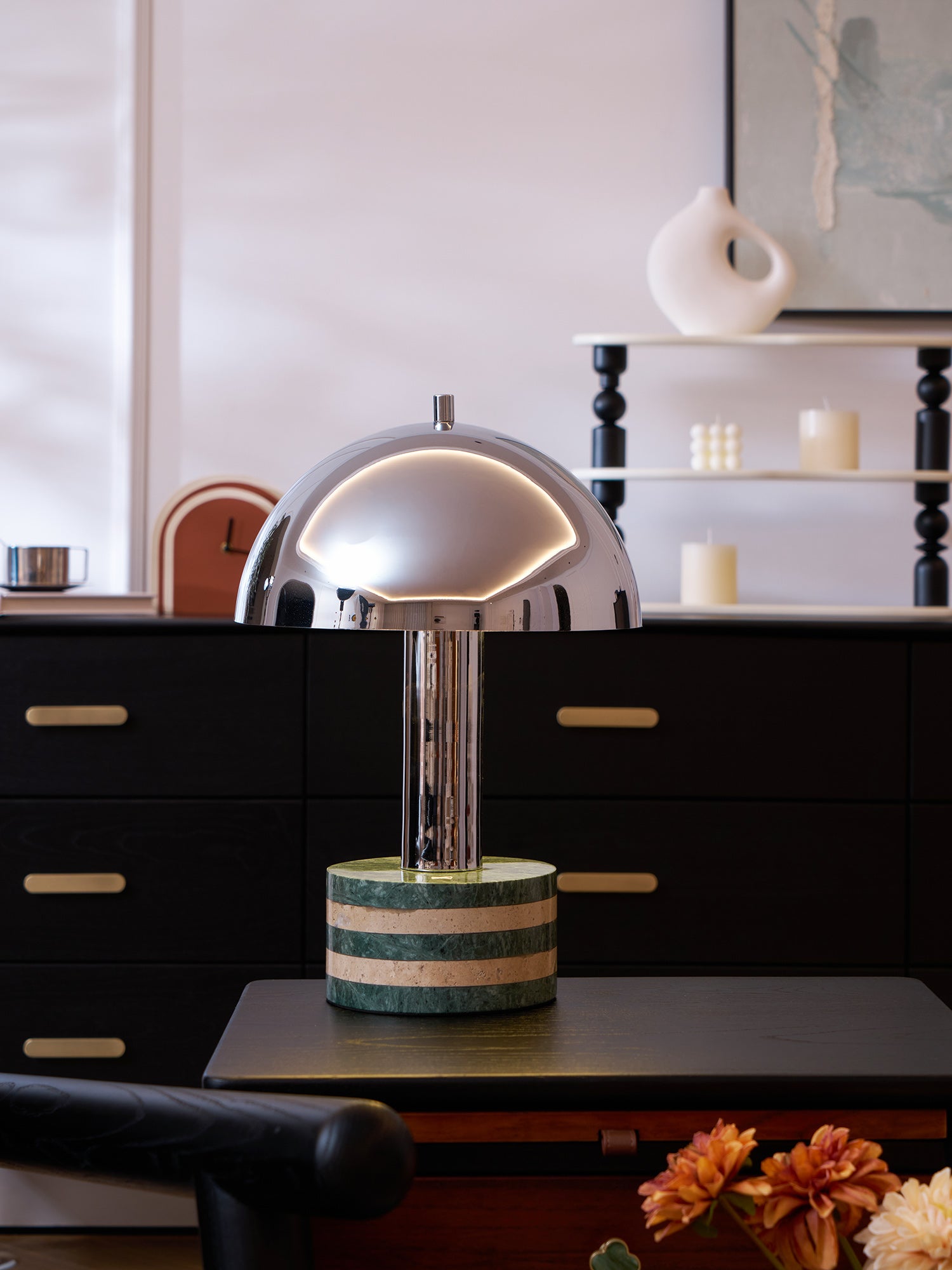 Luno Chrome Table Lamp
