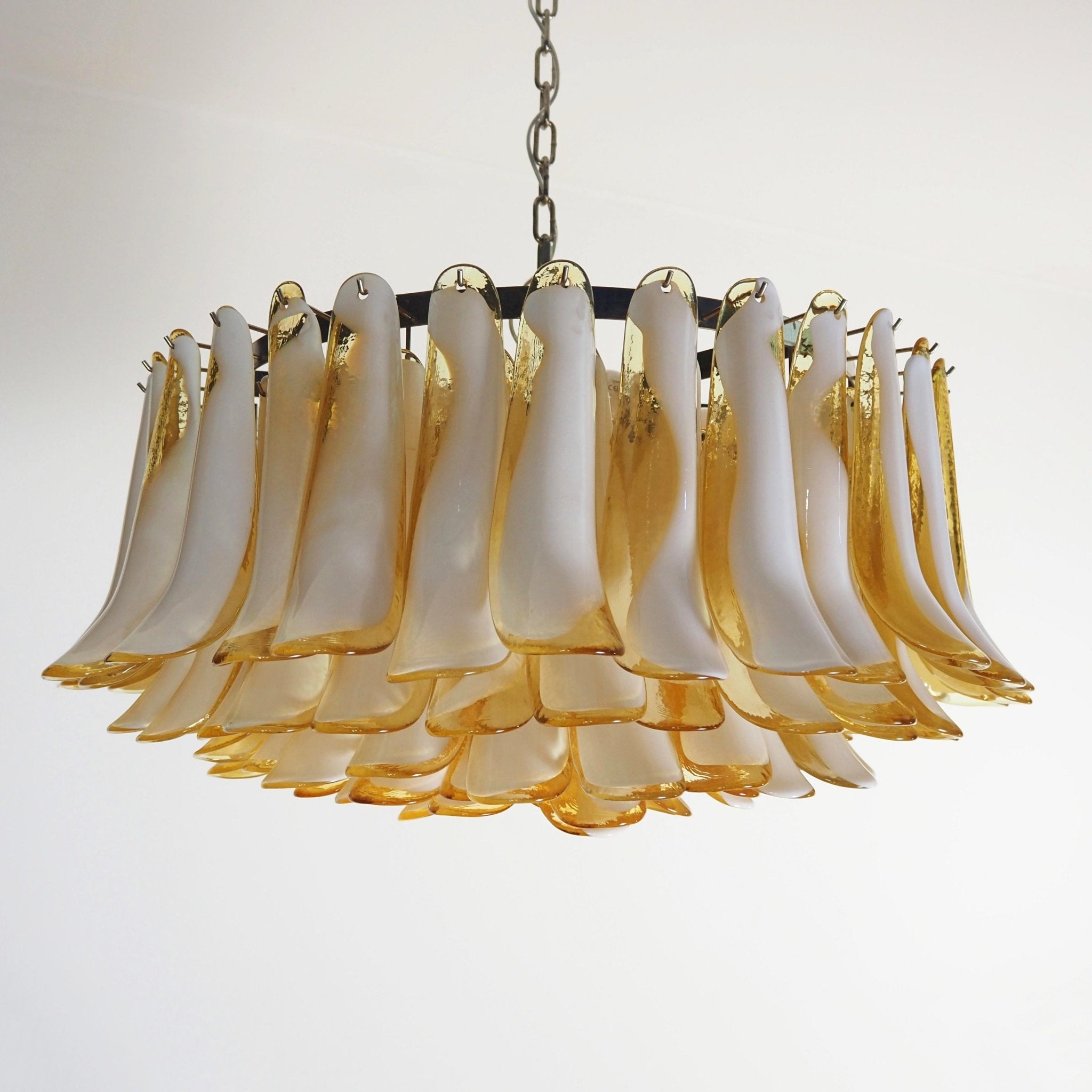 Petal Amber Murano Glass Chandelier - DEPRIMO