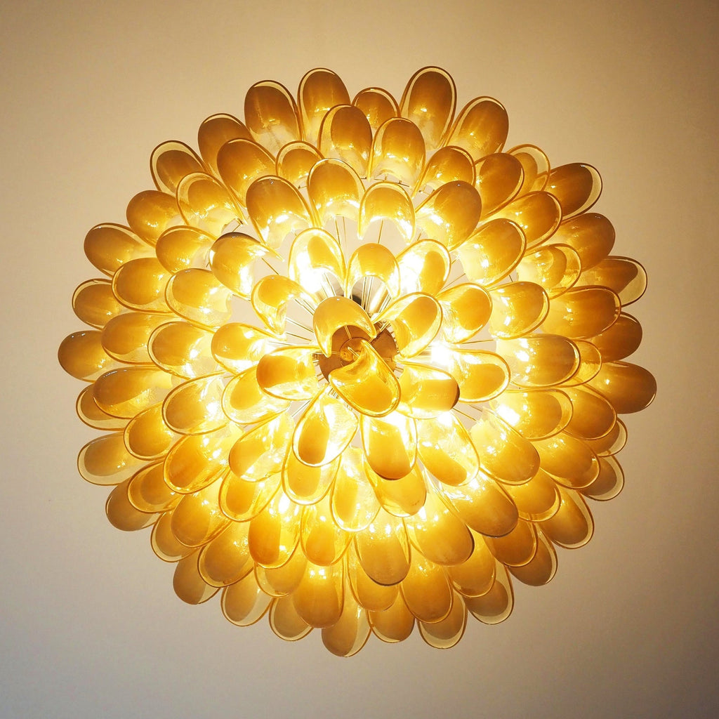 Люстра из муранского стекла Petal Amber