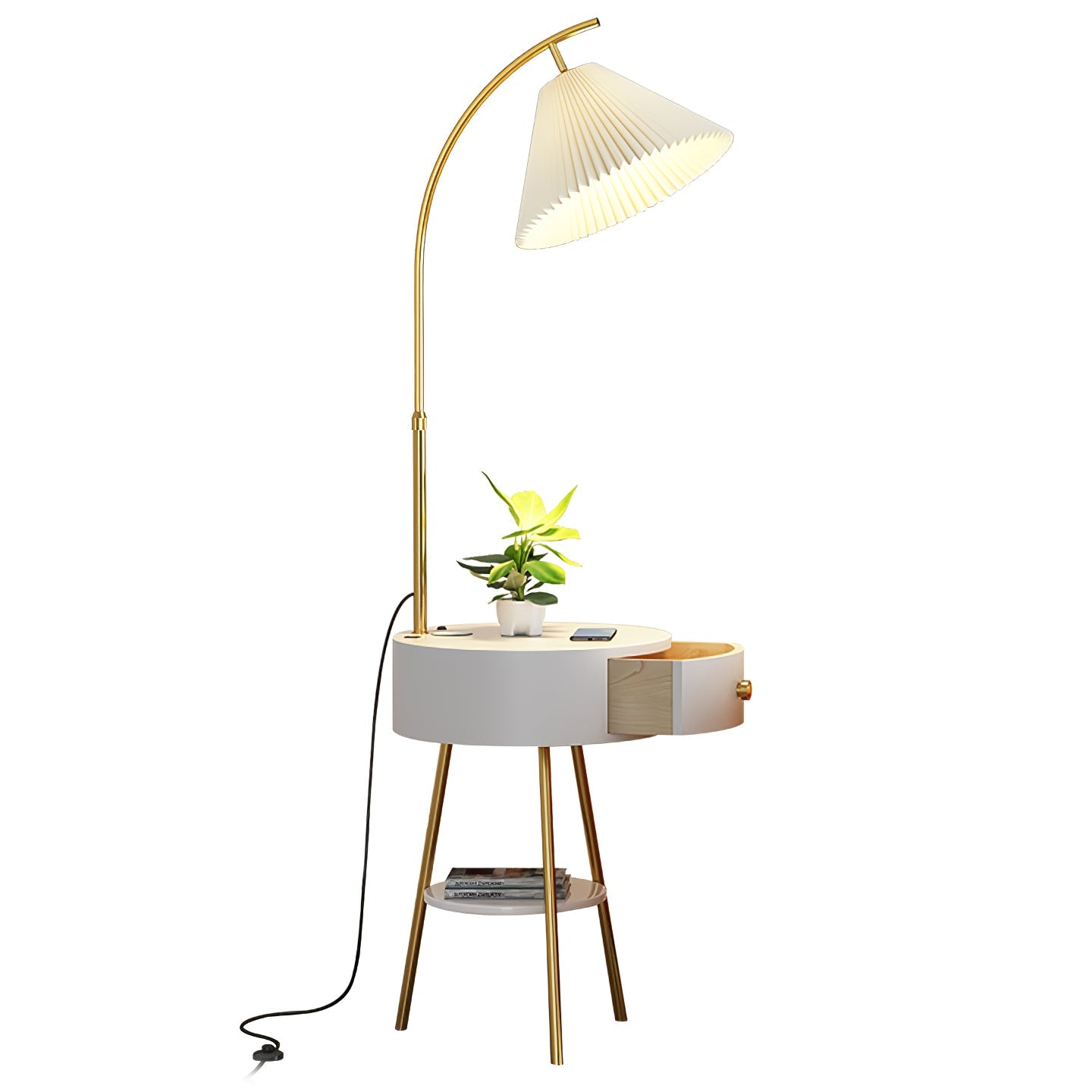 Pleated Arc Floor Light - Vakkerlight