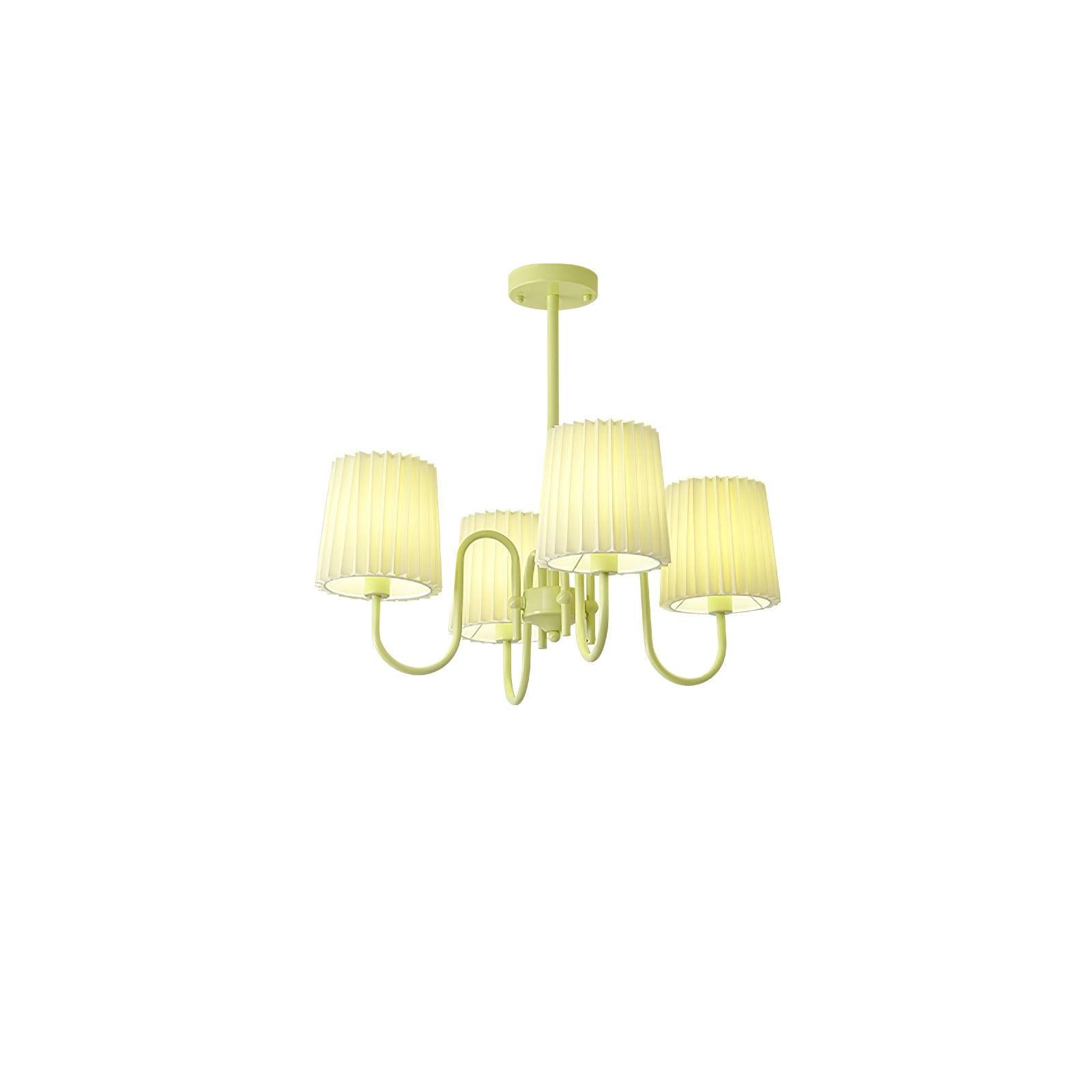 Pleated Fabric Matcha Chandelier - DEPRIMO