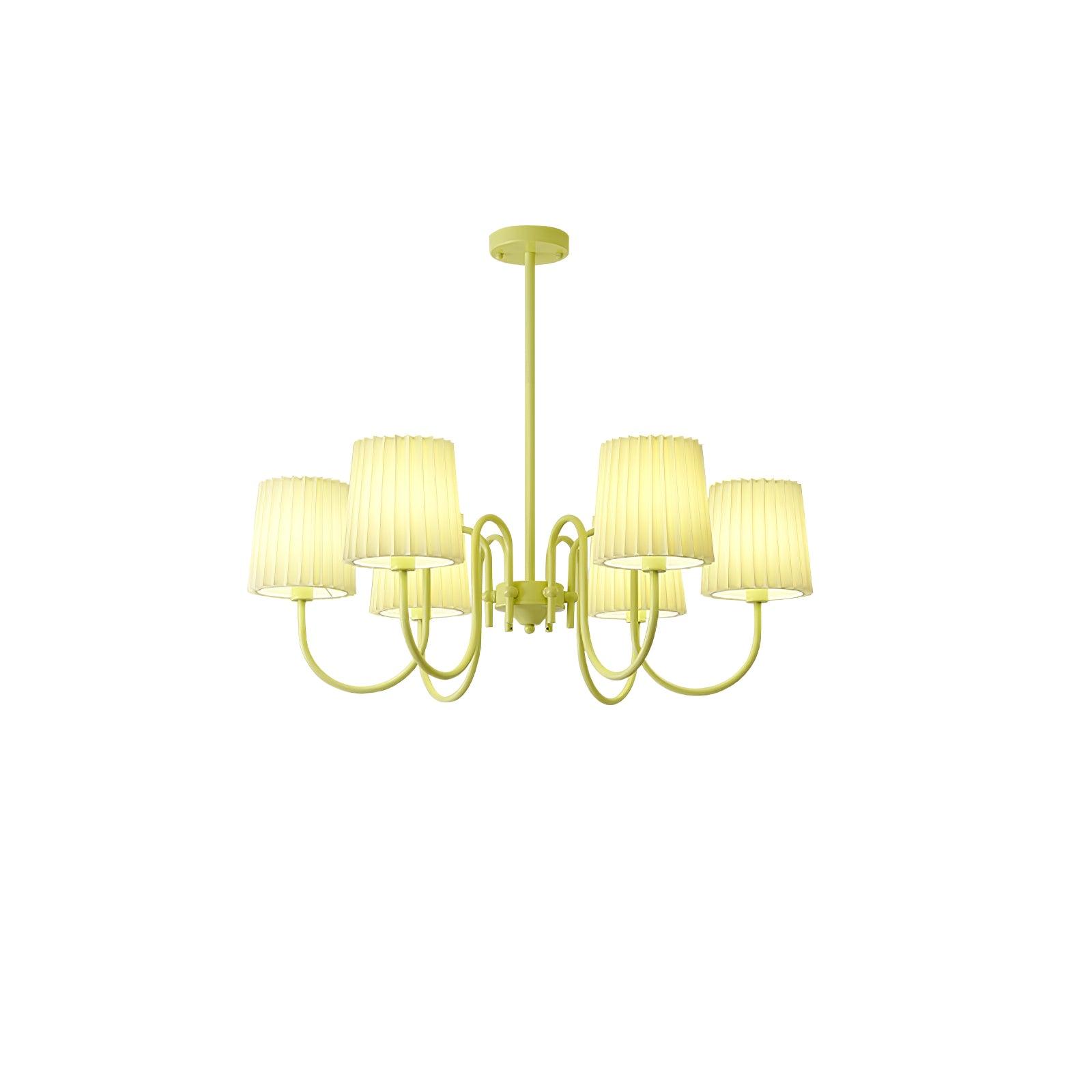 Pleated Fabric Matcha Chandelier - DEPRIMO