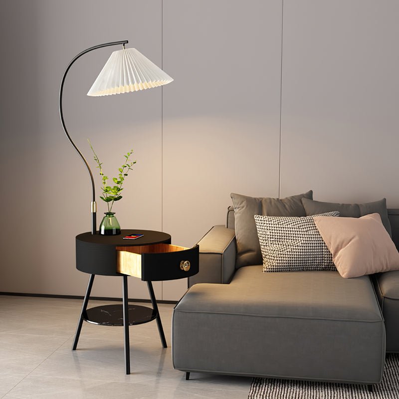 Pleated Nightstand Floor Light - Vakkerlight
