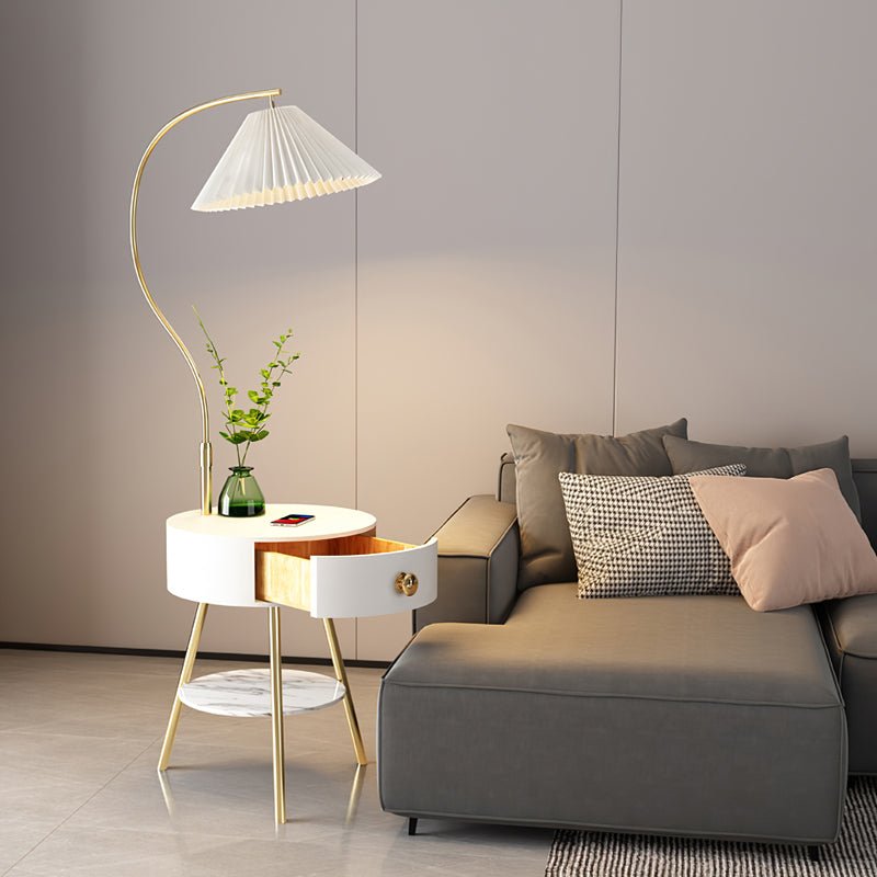 Pleated Nightstand Floor Light - Vakkerlight