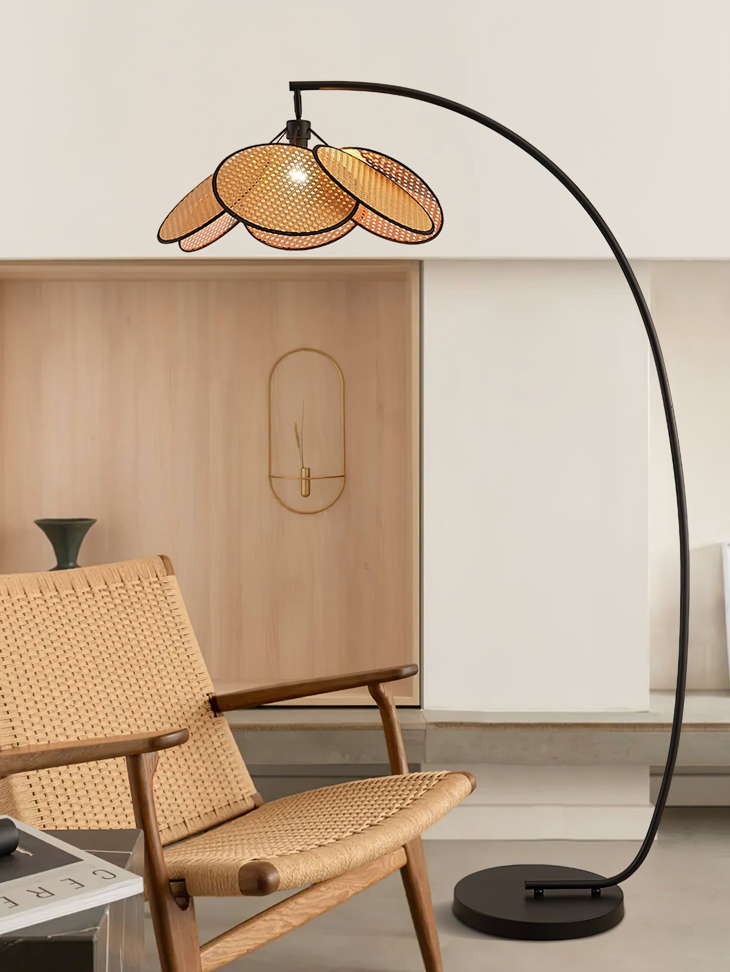 Торшер Rattan Bloom Arc