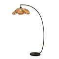 Rattan Bloom Arc Floor Lamp - Vakkerlight