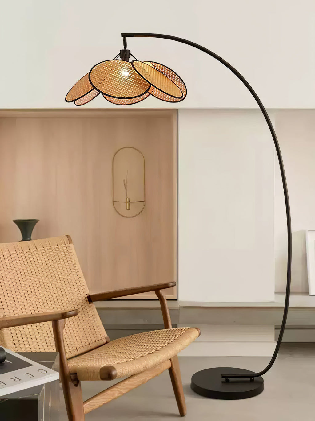 Торшер Rattan Bloom Arc