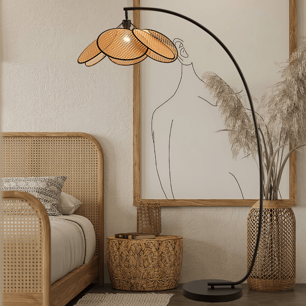 Торшер Rattan Bloom Arc