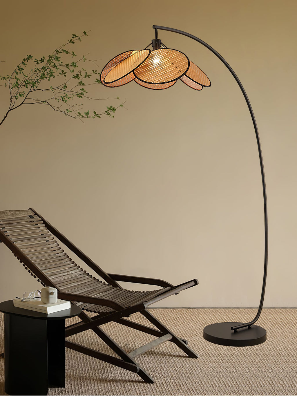 Торшер Rattan Bloom Arc