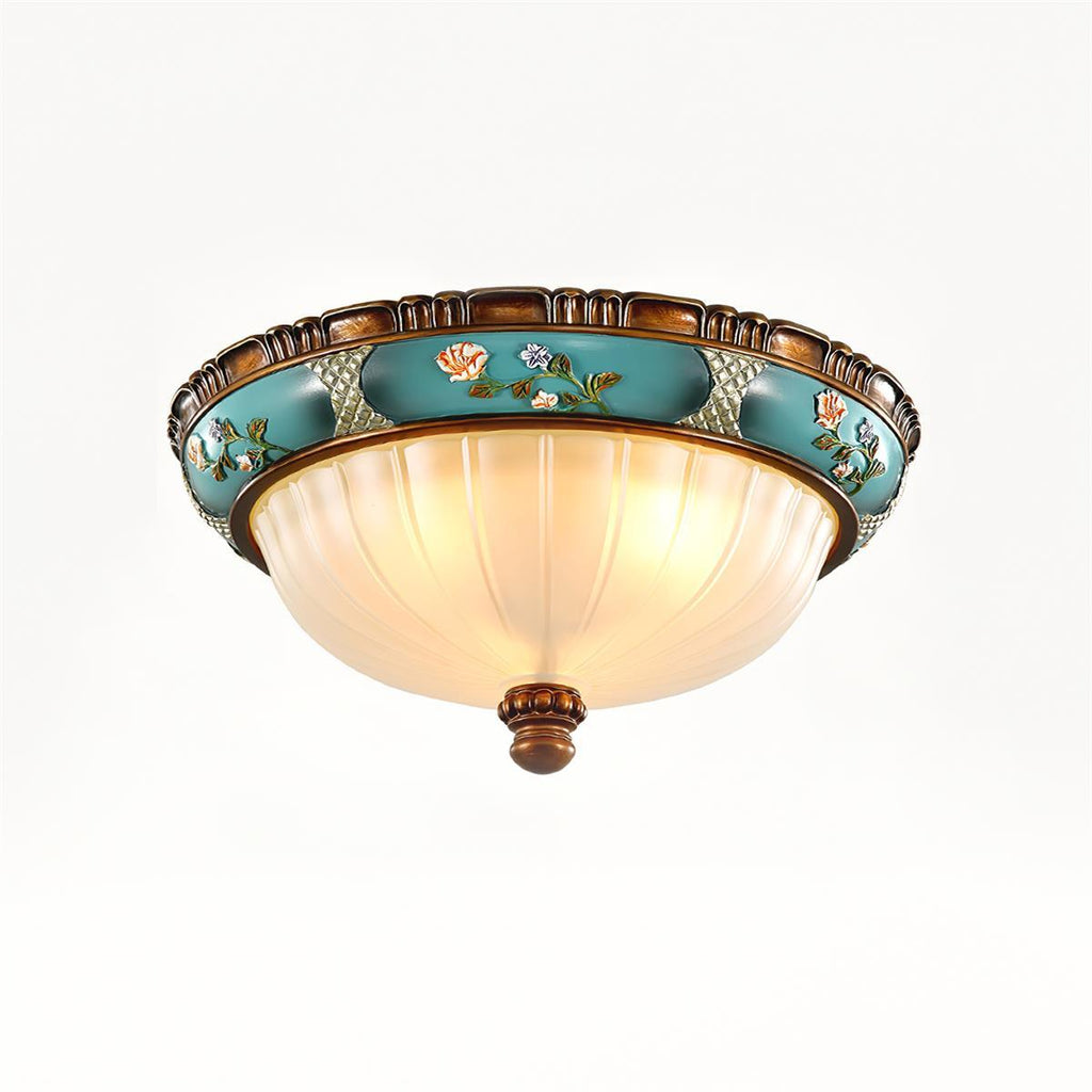 Retro Floral Resin Recessed Ceiling Light - Vakkerlight