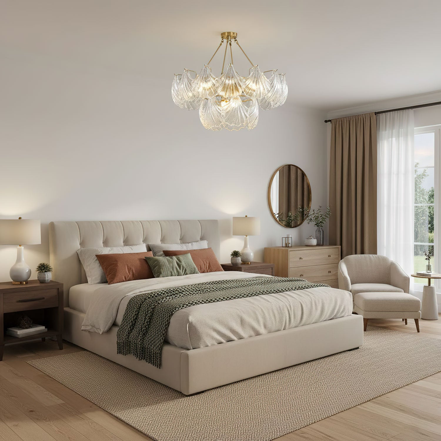 Ribbed Shell Ceiling light