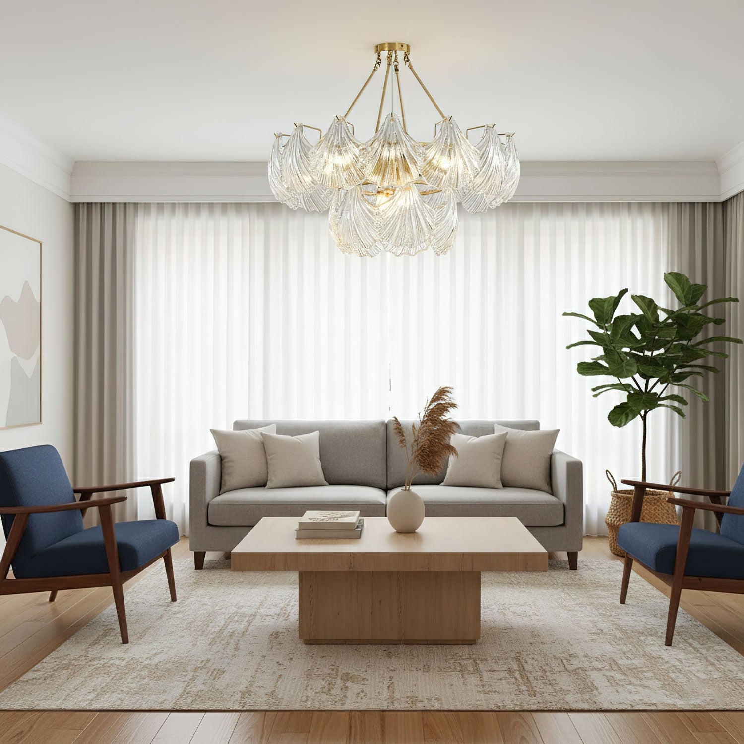 Ribbed Shell Ceiling light