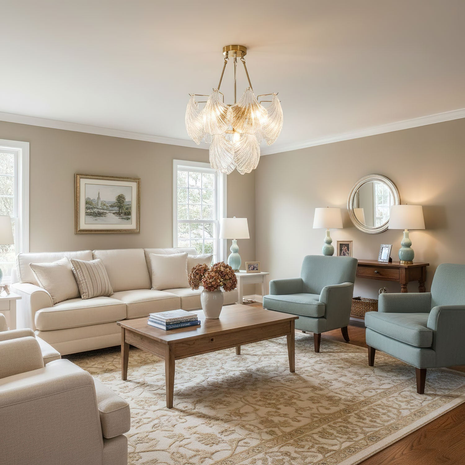 Ribbed Shell Ceiling light