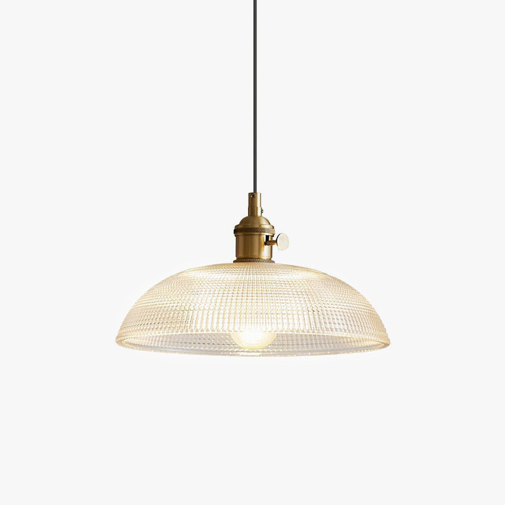 Ribbed Spiral Pendant Swag Light