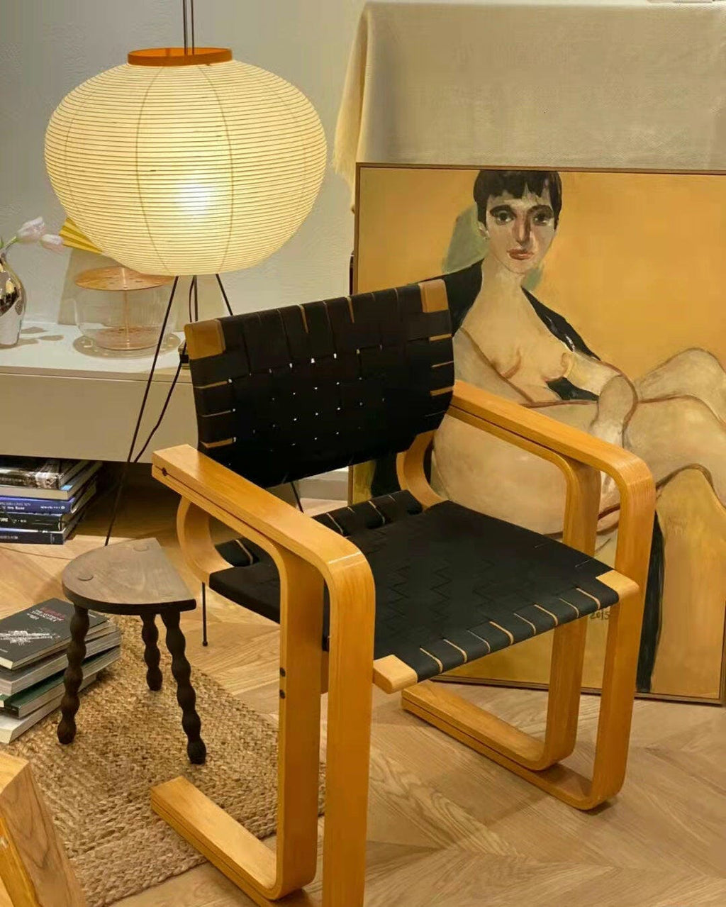Торшер з рисового паперу