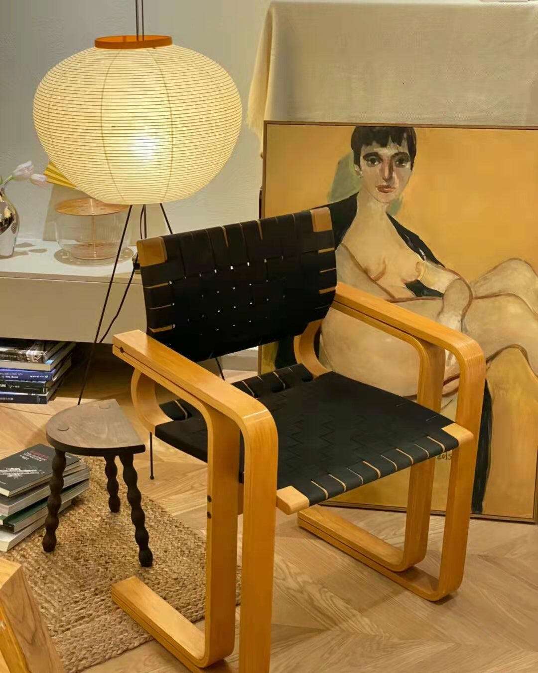 Торшер з рисового паперу