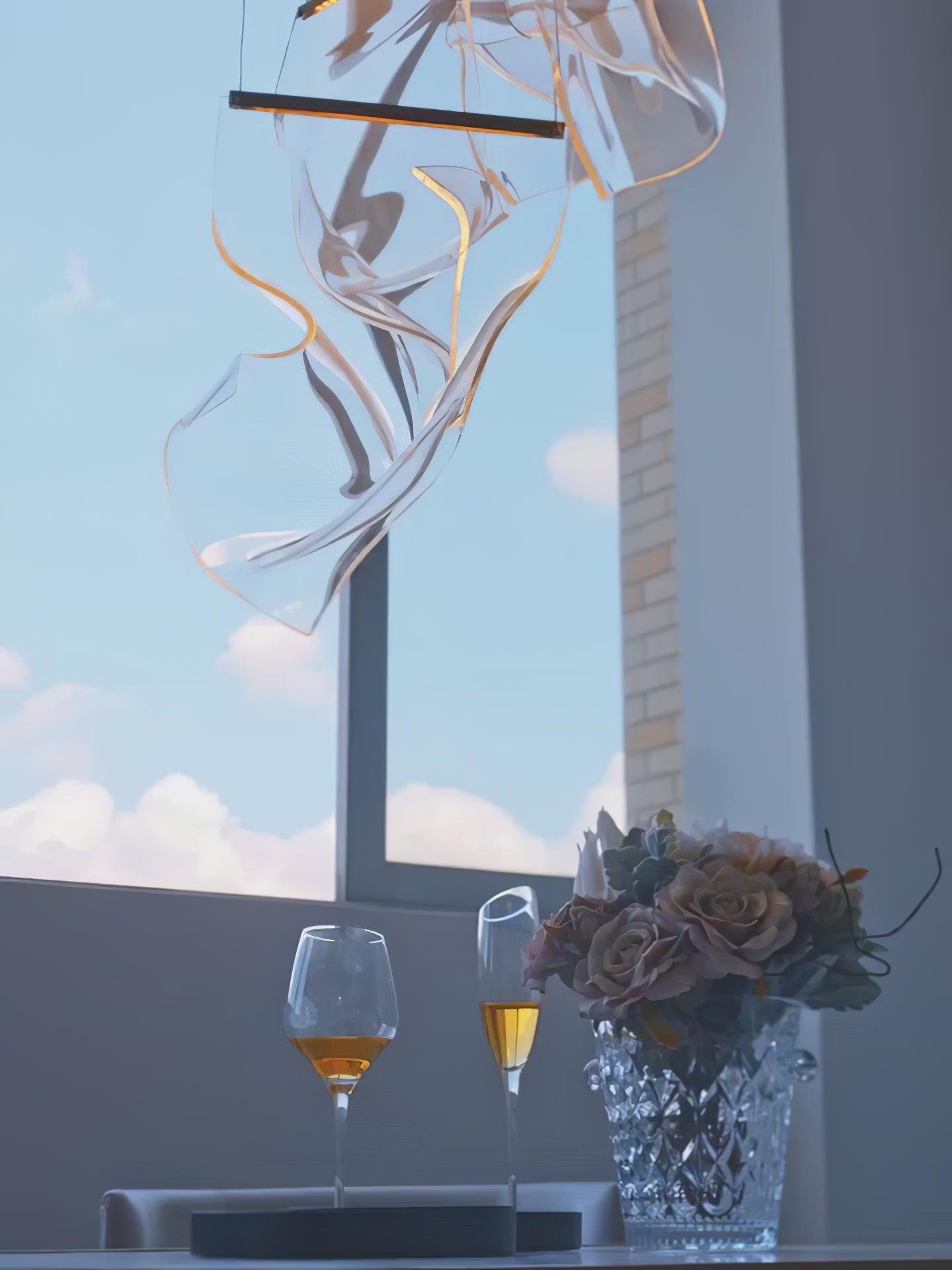 Акриловая светодиодная люстра