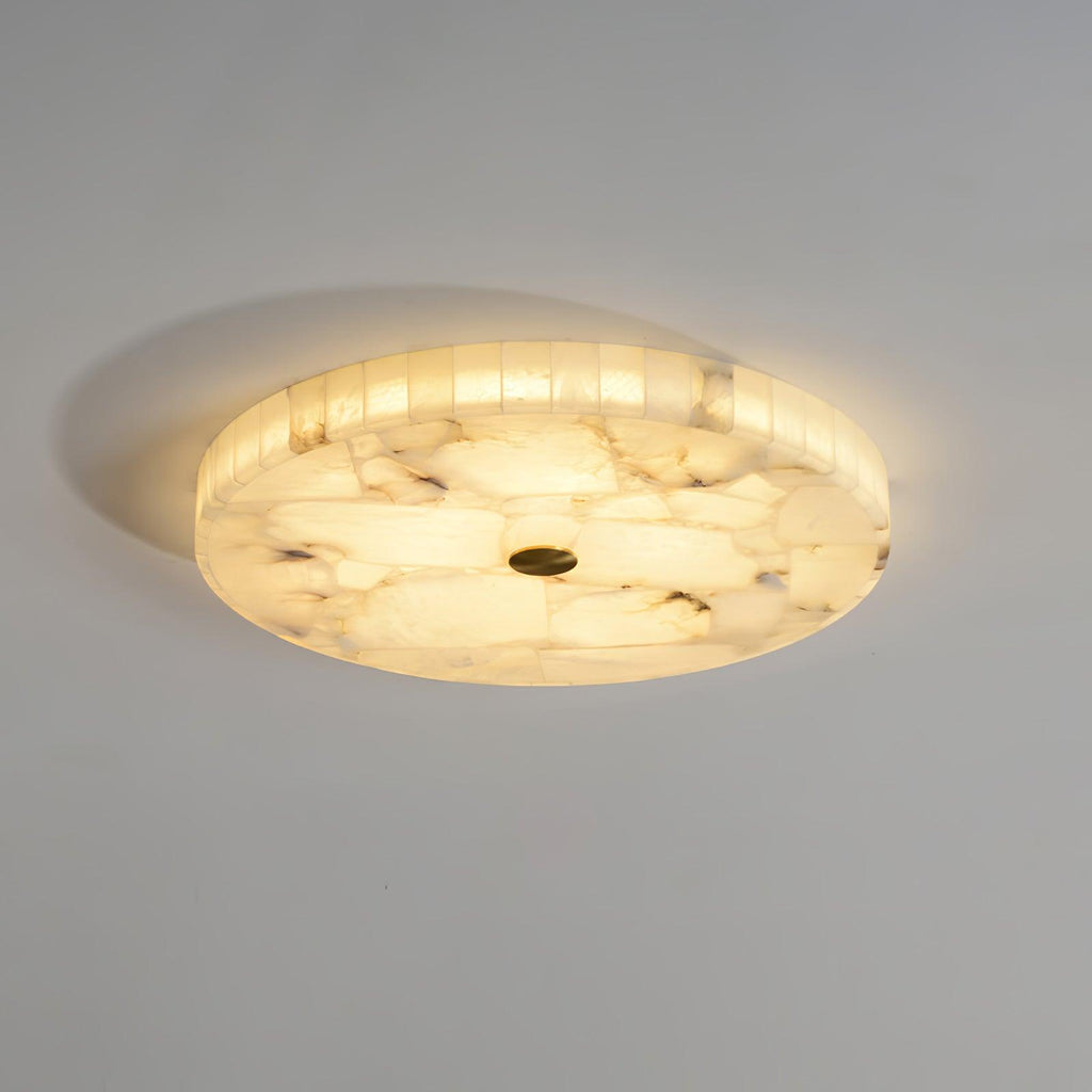 Round Alabaster Ceiling Lamp - Vakkerlight