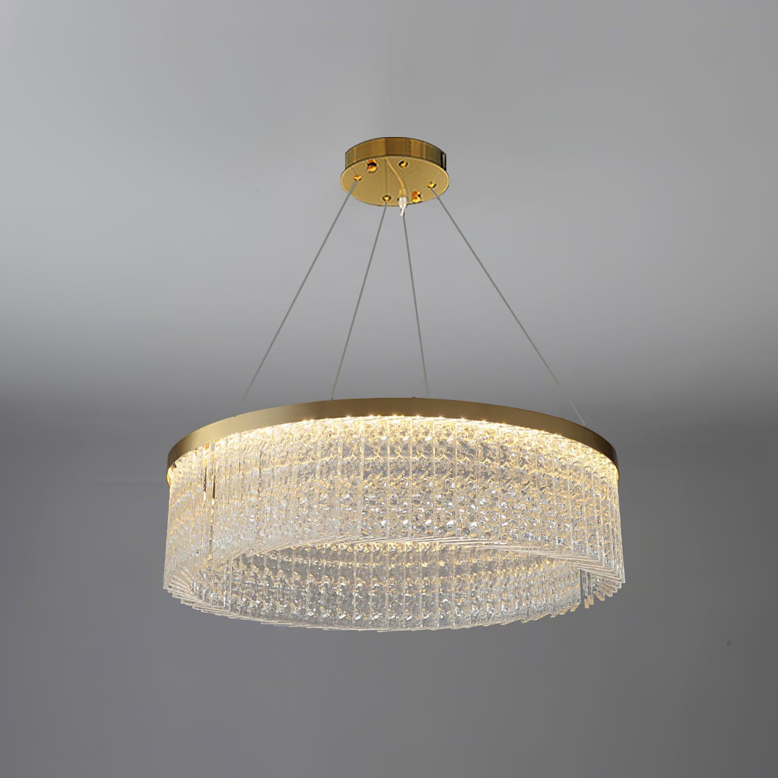 Round Halo Crystal Chandelier - DEPRIMO