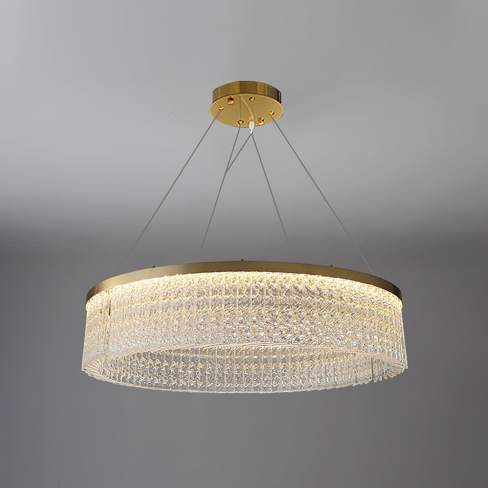 Round Halo Crystal Chandelier - DEPRIMO