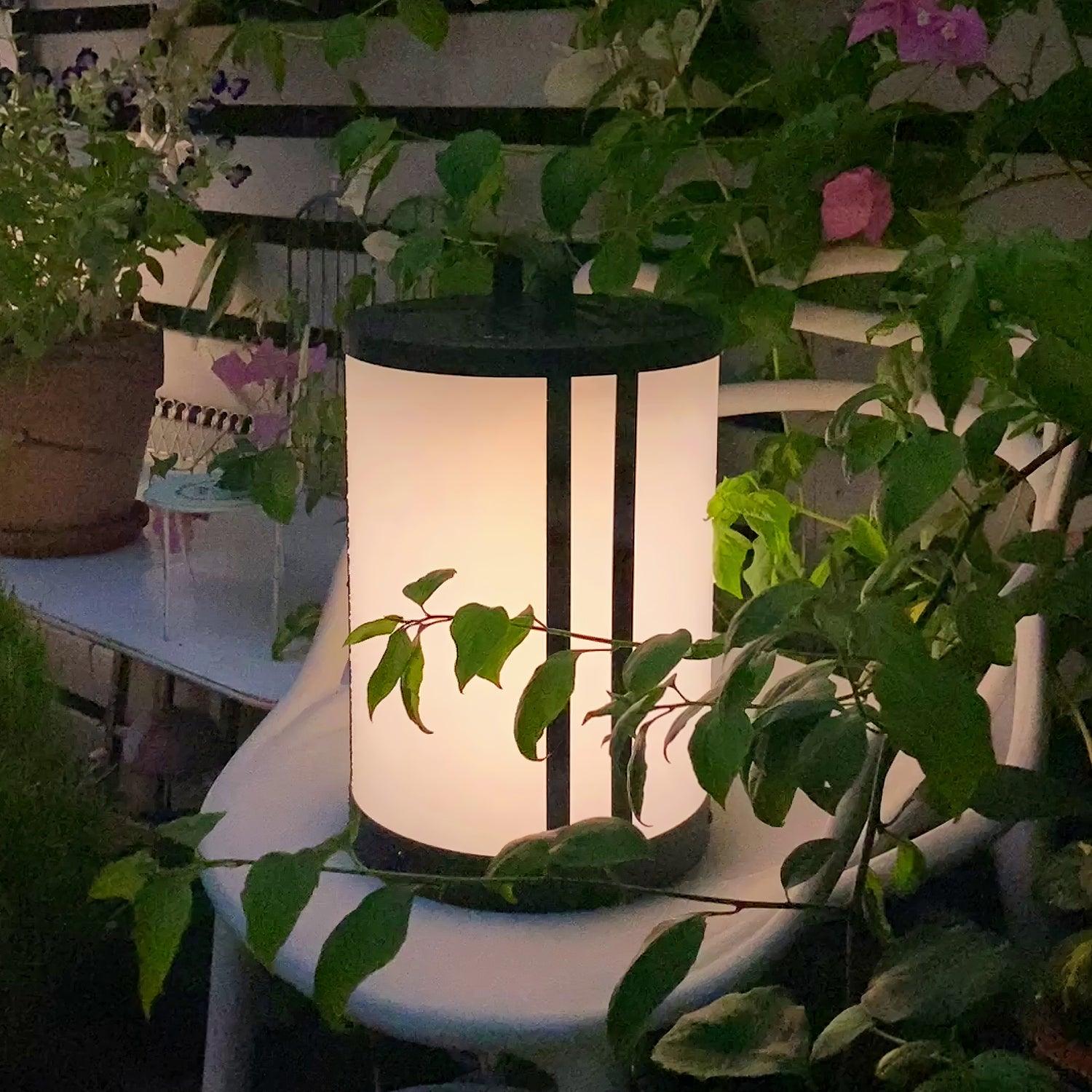 Round Pillar Acrylic Lantern Outdoor Lamp