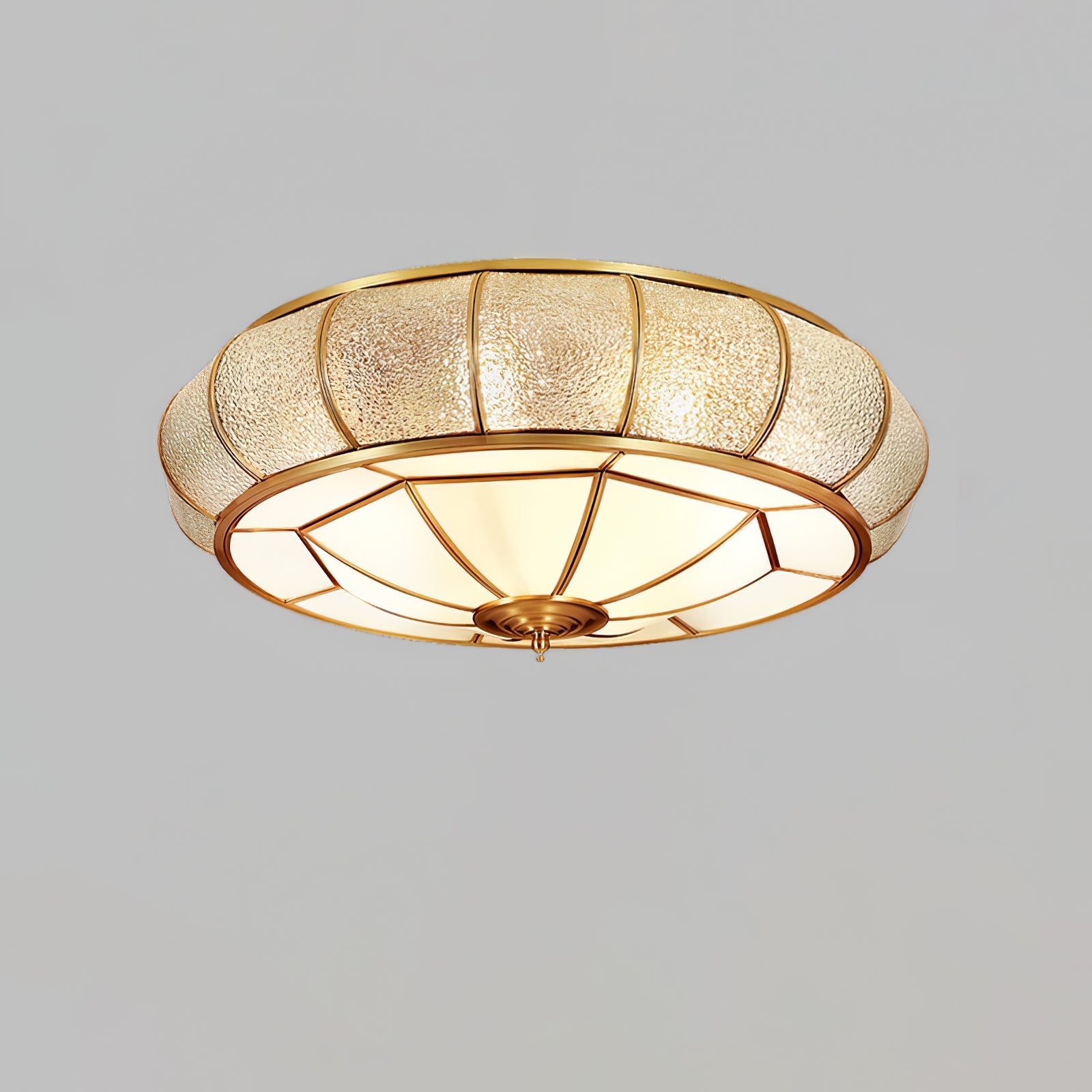 Round Textured Glass Ceiling Light - Vakkerlight